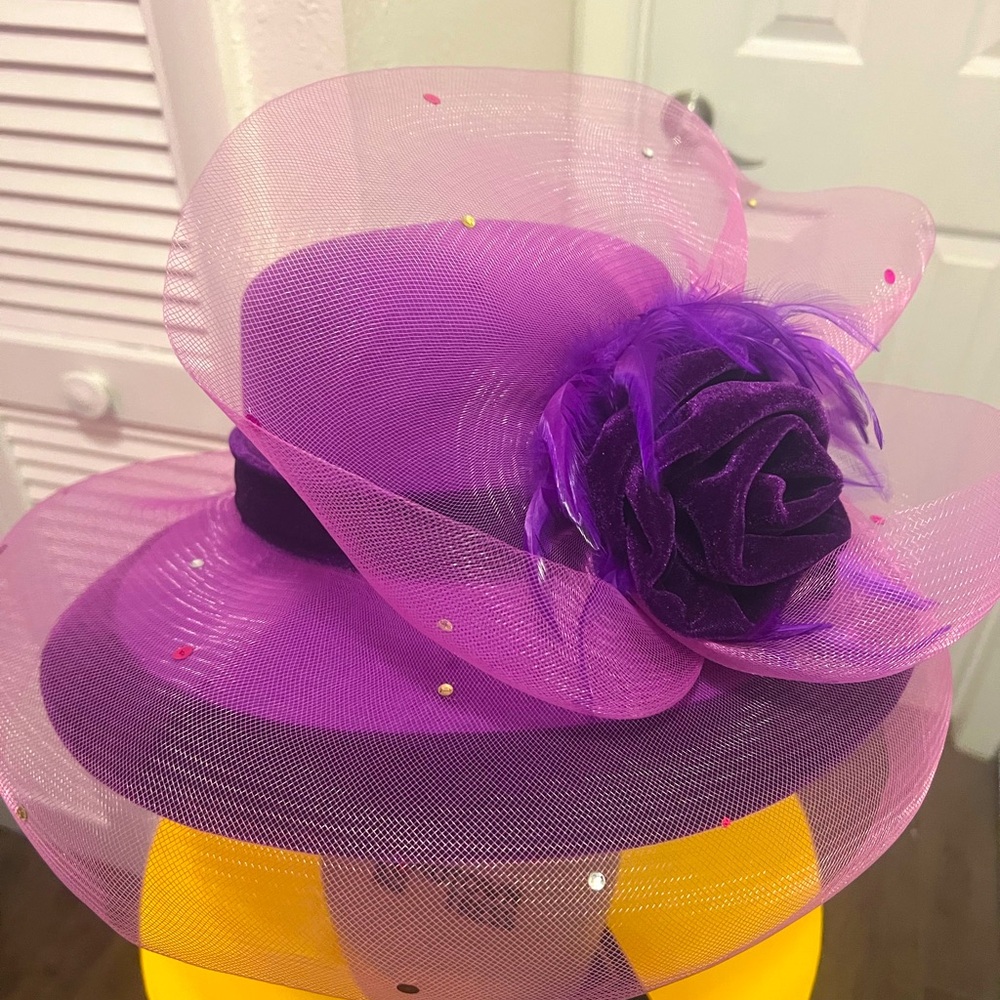 💜#15 DONNA VINCI BEAUTIFUL CHURCH LADY HAT ORIGINAL PACKAGING! 💜